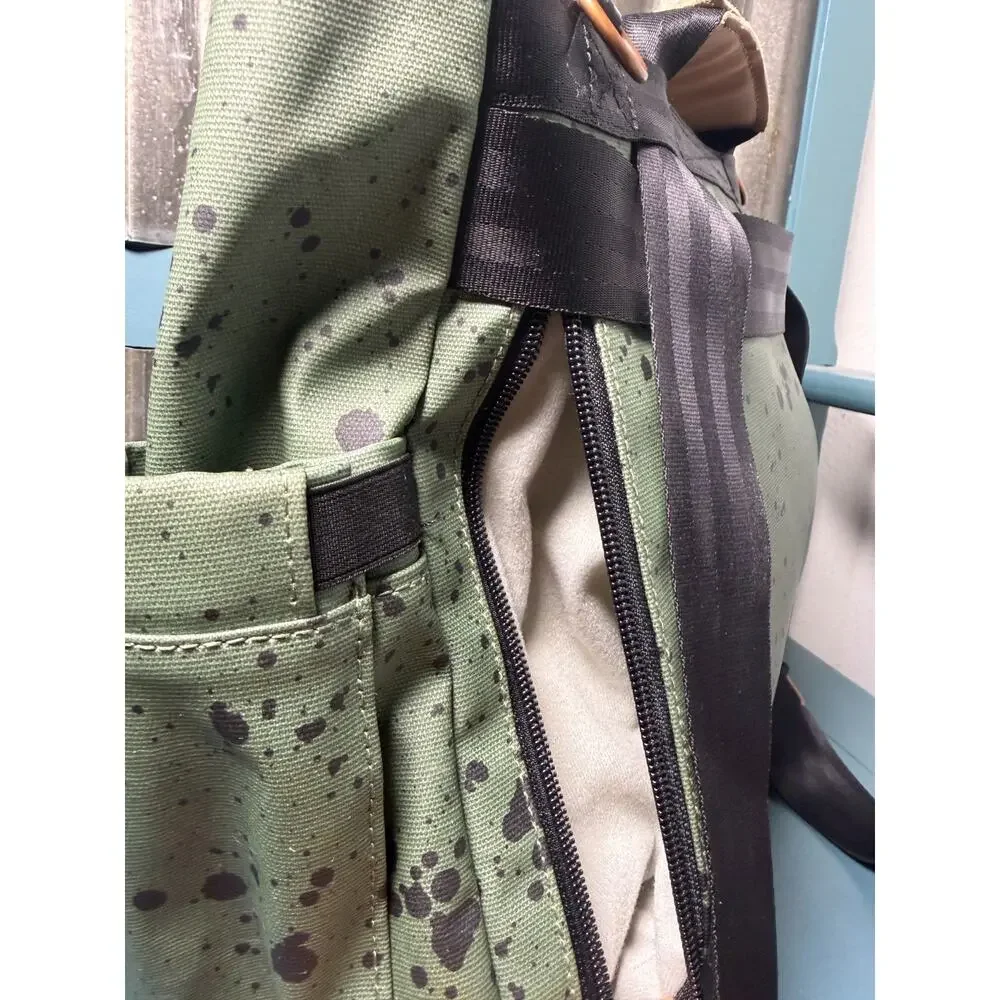 Petunia Pickle Bottom Pivot Backpack Diaper Bag Green Splatter Tote Discontinued